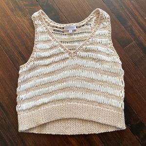 Intermix Tyra Pointelle Knit Crop Top